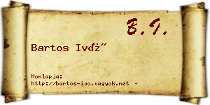 Bartos Ivó névjegykártya